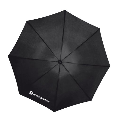 Parapluie tempte noir avec cadre robuste.
