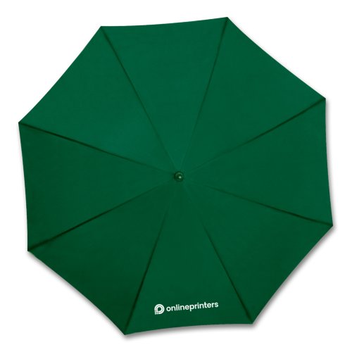 Parapluie automatique vert fonc de grand diamtre.