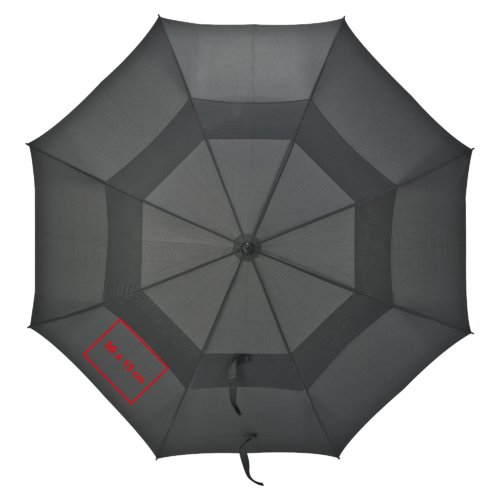 Parapluie de golf fonc avec vent anti-vent.