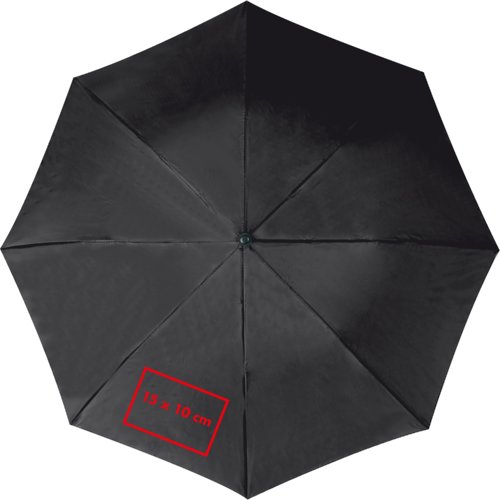 Parapluie de poche noir avec fonction automatique.
