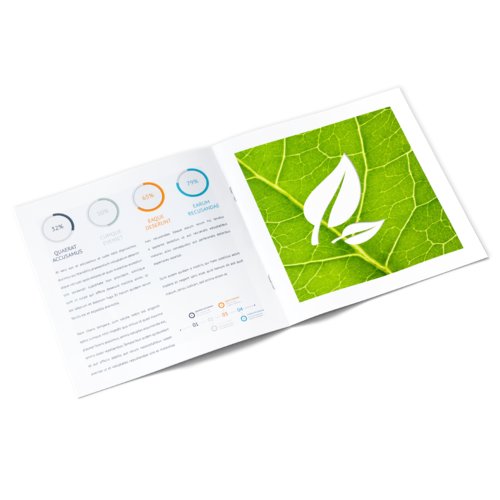 Brochures en papier éco/naturel, Carré, A6-Carré 2