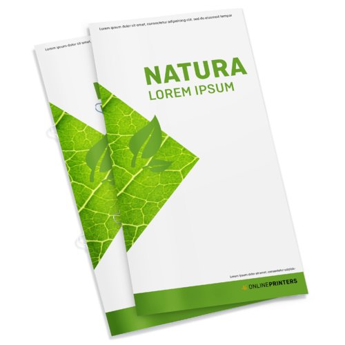 Brochures en papier éco/naturel, portrait, DL 1
