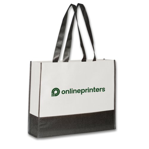 Sac non tiss blanc avec longues anses.