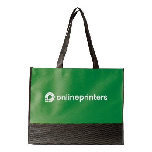 Sac vert non tiss avec poignes de transport.