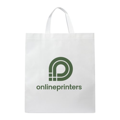 Sac blanc non tiss lamin avec poignes.