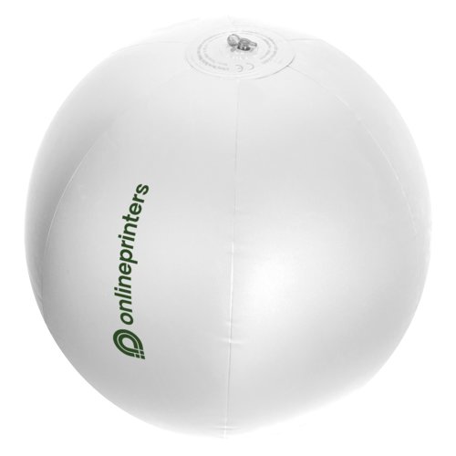 Ballon de plage blanc en plastique avec valve  air.