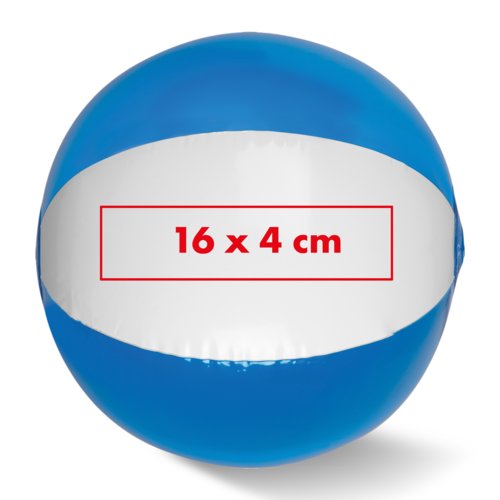 Ballon de plage bicolore en plastique.
