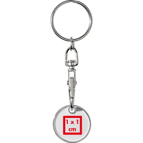 Porte-cls en mtal avec mousqueton et anneau.