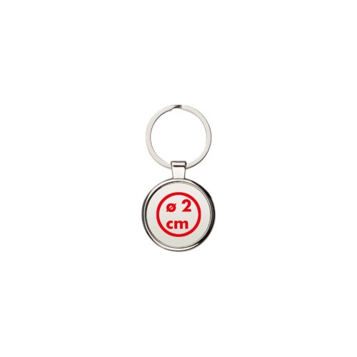 Porte-cls en mtal avec design rond.