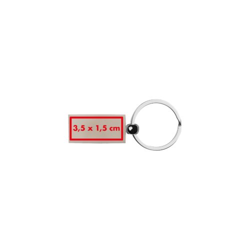Porte-cls en mtal de forme rectangulaire.