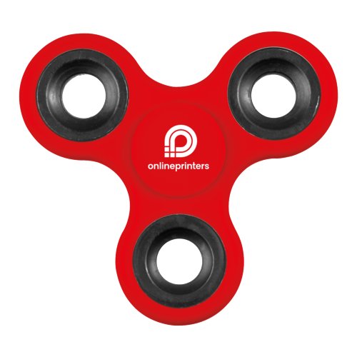Fidget spinner rouge en plastique  trois bras.