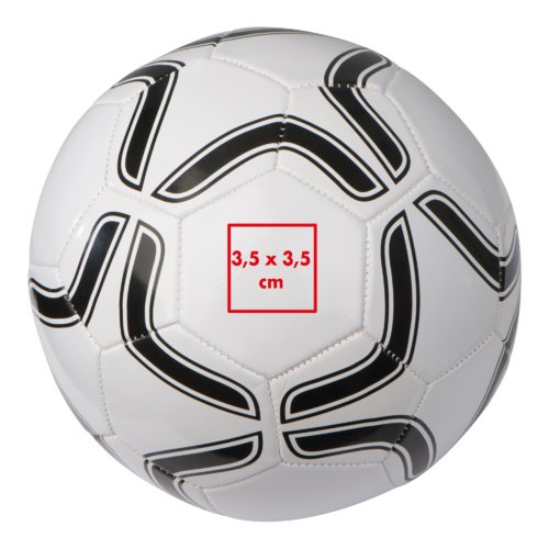 Ballon de foot blanc de taille tournoi en plastique.