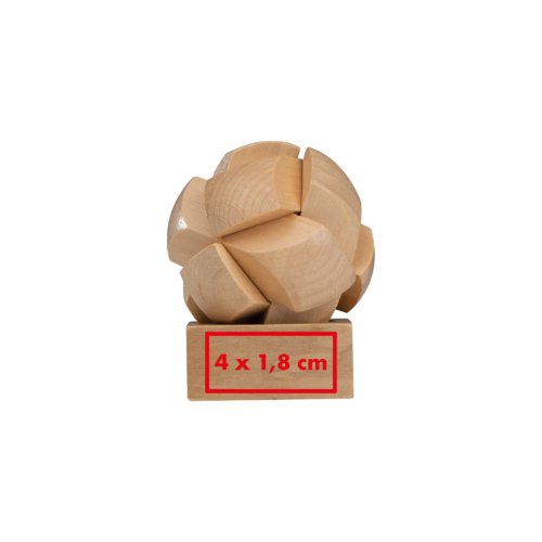 Jeu de patience en bois clair avec design gomtrique.