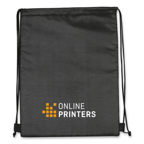 Sac de sport/glaci�re 2-en-1 noir en polyester avec cordon de serrage.