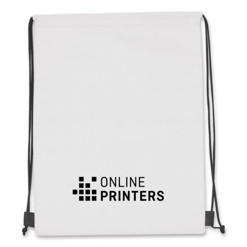 Sac de sport/glaci�re blanc en polyester avec cordon de serrage.