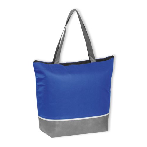 Sac isotherme bleu non tiss� avec poign�es de transport.