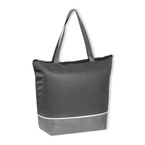 Sac isotherme anthracite en non-tiss� avec fermeture �clair.