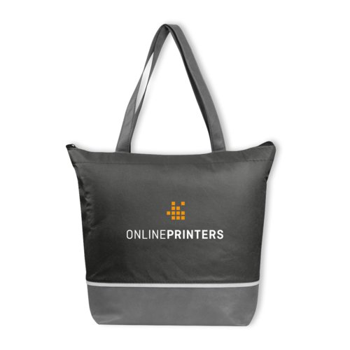 Sac isotherme gris non-tiss� avec fermeture �clair.