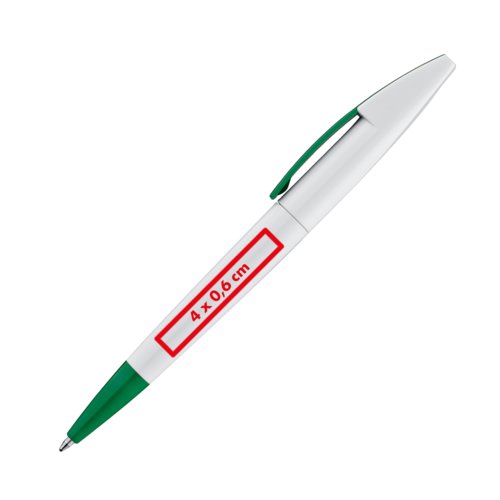 Stylo  bille en plastique  torsion avec clip.