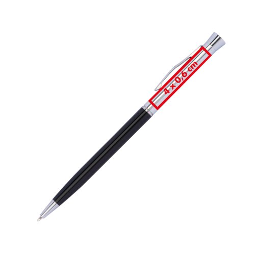 Stylo  bille rotatif en mtal avec clip.