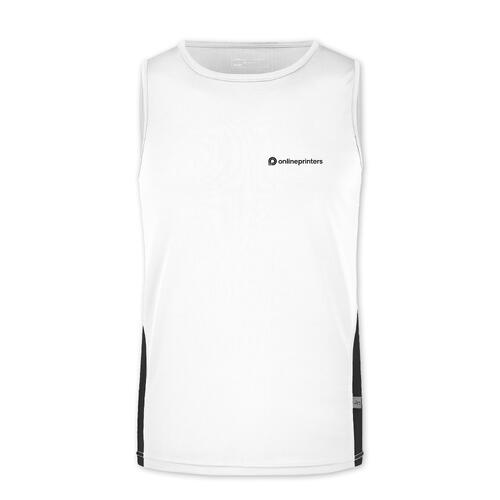 D�bardeur en polyester blanc/noir pour hommes.