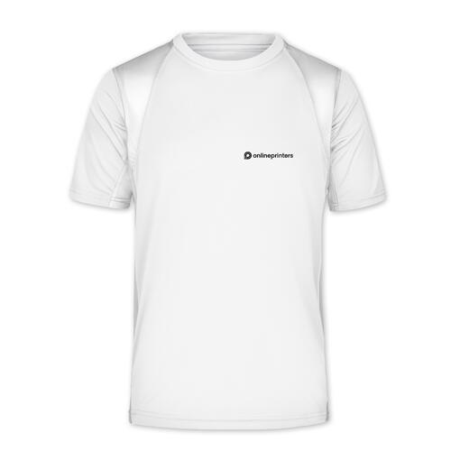 T-shirt fonctionnel blanc pour homme en mati�re respirante.