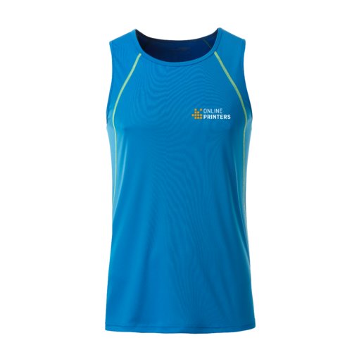 Dbardeur de sport bleu et jaune non en polyester pour hommes.