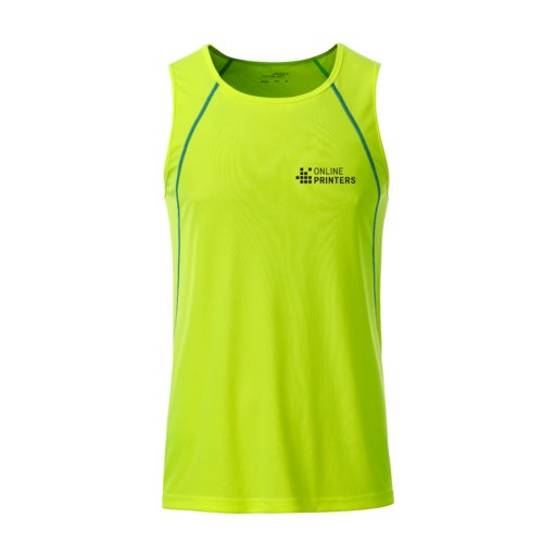 Dbardeur de sport jaune non en polyester pour hommes.