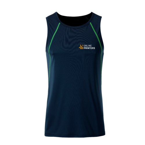 Dbardeur de sport en polyester bleu marine et jaune non pour hommes.
