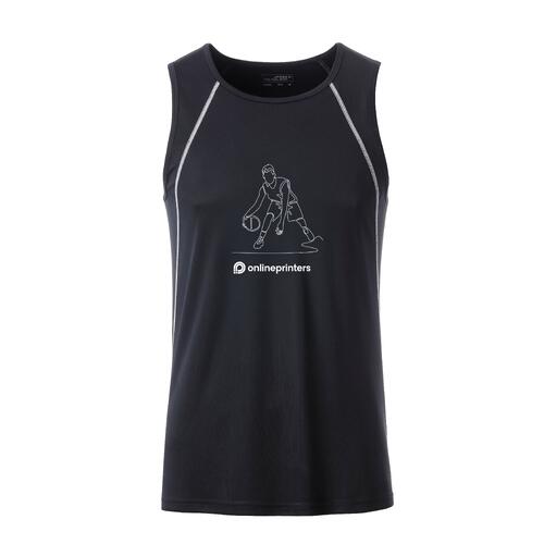 D�bardeur de sport pour homme noir et blanc en polyester.