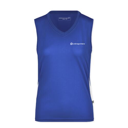 D�bardeur en polyester bleu roi pour femmes.