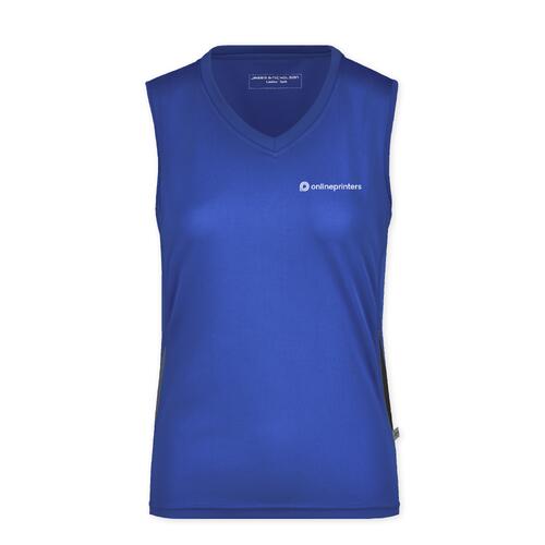 D�bardeur en polyester bleu roi pour femmes.