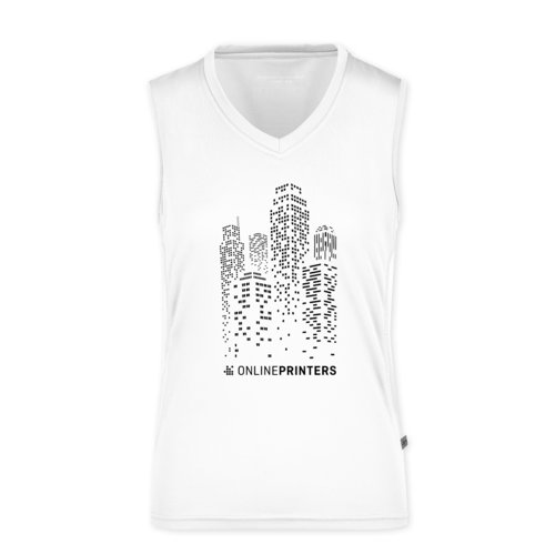 Dbardeur blanc en polyester pour femme avec col en V.