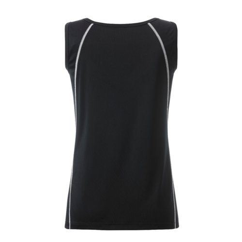 Dbardeur de sport pour femme noir et blanc en polyester.