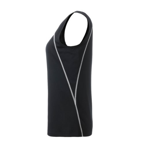Dbardeur de sport noir et blanc en polyester pour femme.