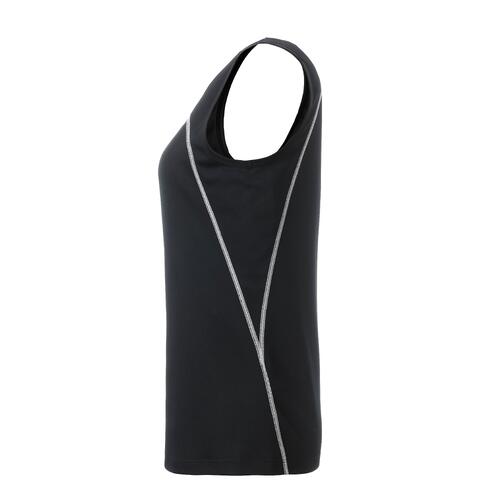 D�bardeur de sport noir et blanc en polyester pour femme.