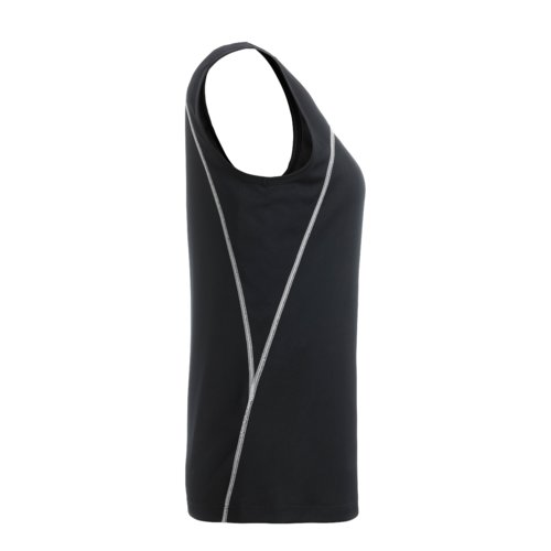 Dbardeur de sport noir et blanc en polyester pour femme.