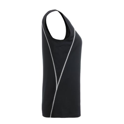 D�bardeur de sport noir et blanc en polyester pour femme.