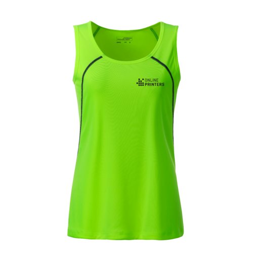 Dbardeur de sport en polyester vert non pour femme.