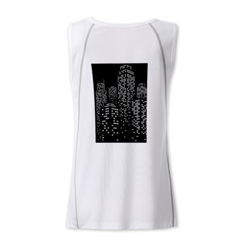 Dbardeur blanc en polyester pour femme avec une coupe sport.
