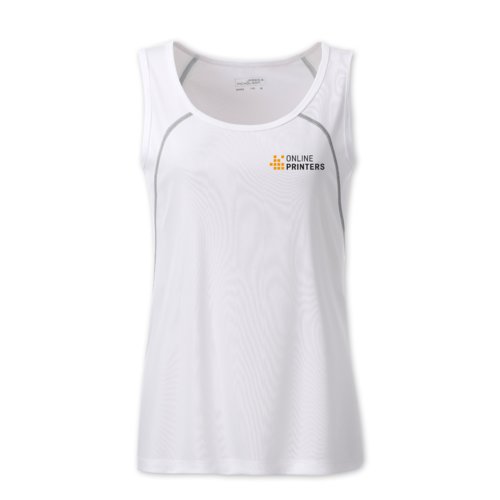 Dbardeur blanc en polyester pour femme avec des accents argents.