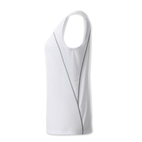 D�bardeur de sport blanc en polyester pour femmes.