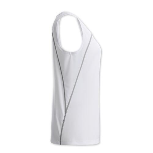 D�bardeur de sport blanc en polyester pour femme.