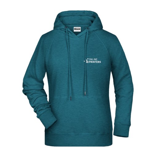 Sweat  capuche chin ptrole en coton-polyester avec capuche et cordon de serrage.