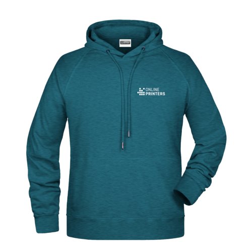Sweat  capuche chin ptrole en coton-polyester avec capuche et cordon de serrage.