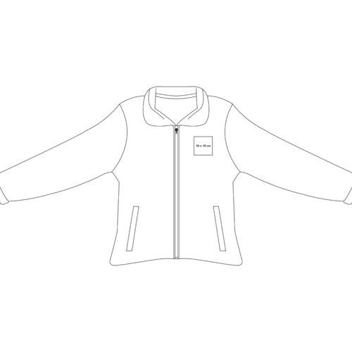 Veste en polaire avec fermeture clair intgrale et poches.