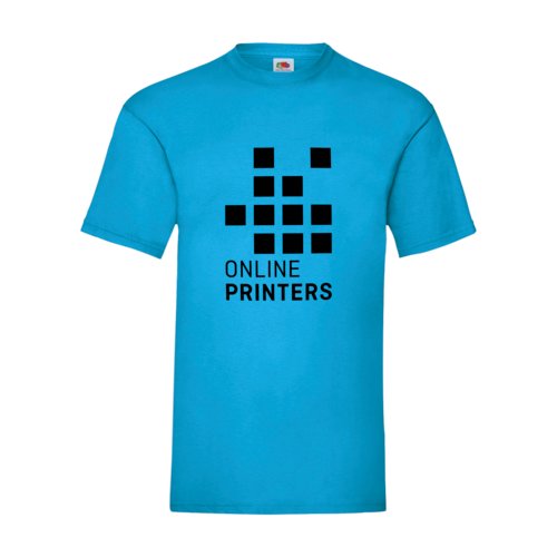 T-shirt en coton azur pour homme  manches courtes.