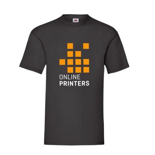 T-shirt noir en coton pour hommes avec manches courtes.