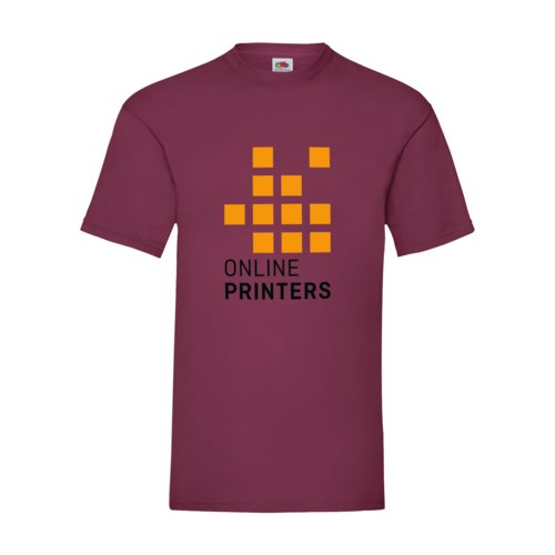 T-shirt bordeaux en coton avec manches courtes.