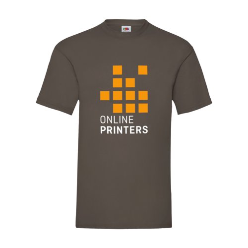 T-shirt marron en coton pour homme avec manches courtes.
